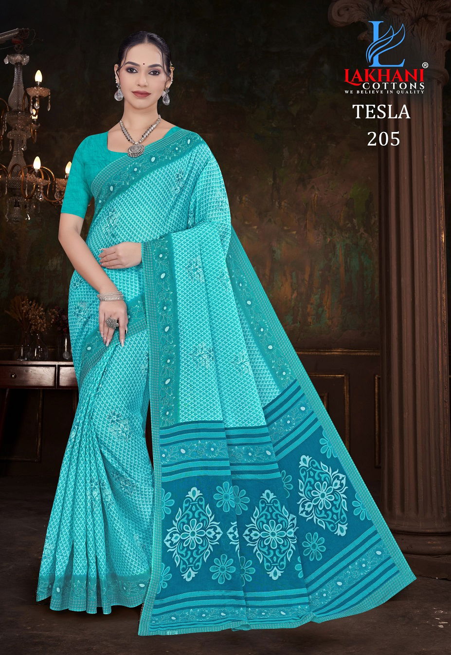 Tesla Vol 2 By Lakhani Cotton Printed Fancy Wholesale Saree In India